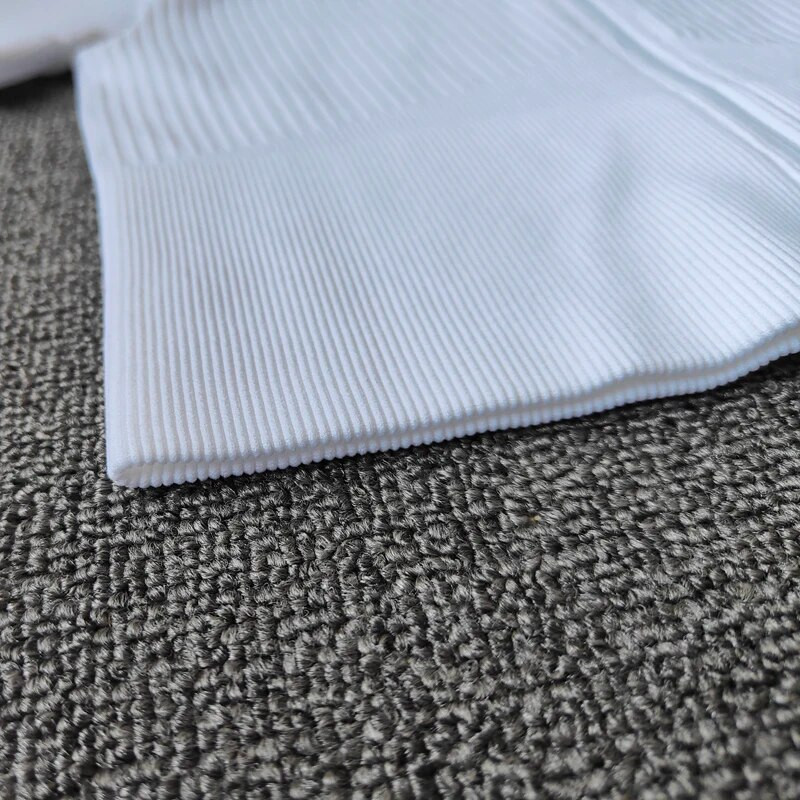 Σετ γιόγκα χωρίς ραφές Γυναικείο Σετ γυμναστηρίου Αθλητικό κοστούμι γυμναστικής Ρούχα γυμναστικής με φερμουάρ Κοντό μανίκι Crop Top ψηλόμεσο κολάν