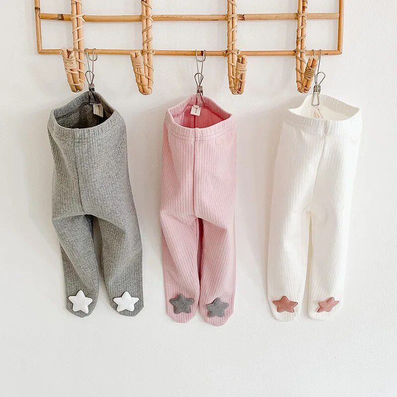0-24M Νεογέννητο Παιδικό Βρεφικό Κορίτσια Αγόρια Ρούχα Χαριτωμένα Sweet Stars Καλσόν με στάμπα Κομψές βαμβακερές κάλτσες Stretch κολάν