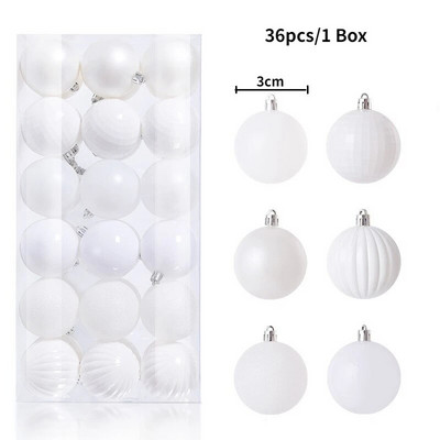 24/36 τμχ Χριστουγεννιάτικη μπάλα Χριστουγεννιάτικη διακόσμηση Χριστουγεννιάτικο δέντρο Κρεμαστά στολίδια για διακόσμηση σπιτιού Navidad Πρωτοχρονιά 2023 Διακοσμητικά αξεσουάρ