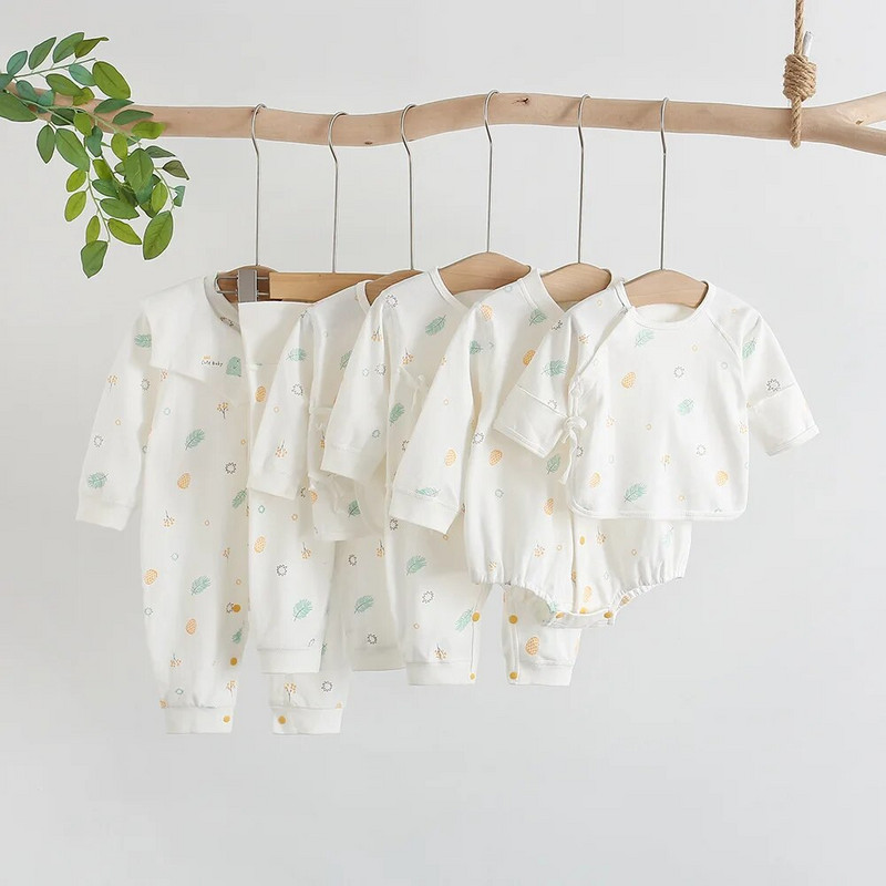 Jesenska odjeća za bebe Donji dio dugih rukava za dječake i djevojčice Pamučne kombinezone za sva godišnja doba Jednodijelna odjeća za sva godišnja doba