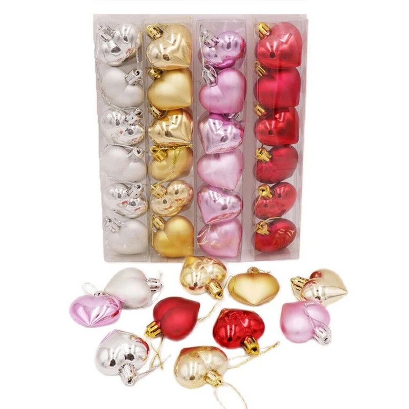 Božićne kuglice od 24 komada Božićni ukrasi za božićno drvce Božićni privjesci Ukrasi za svečanosti 2024. Božićni ukrasi za dom