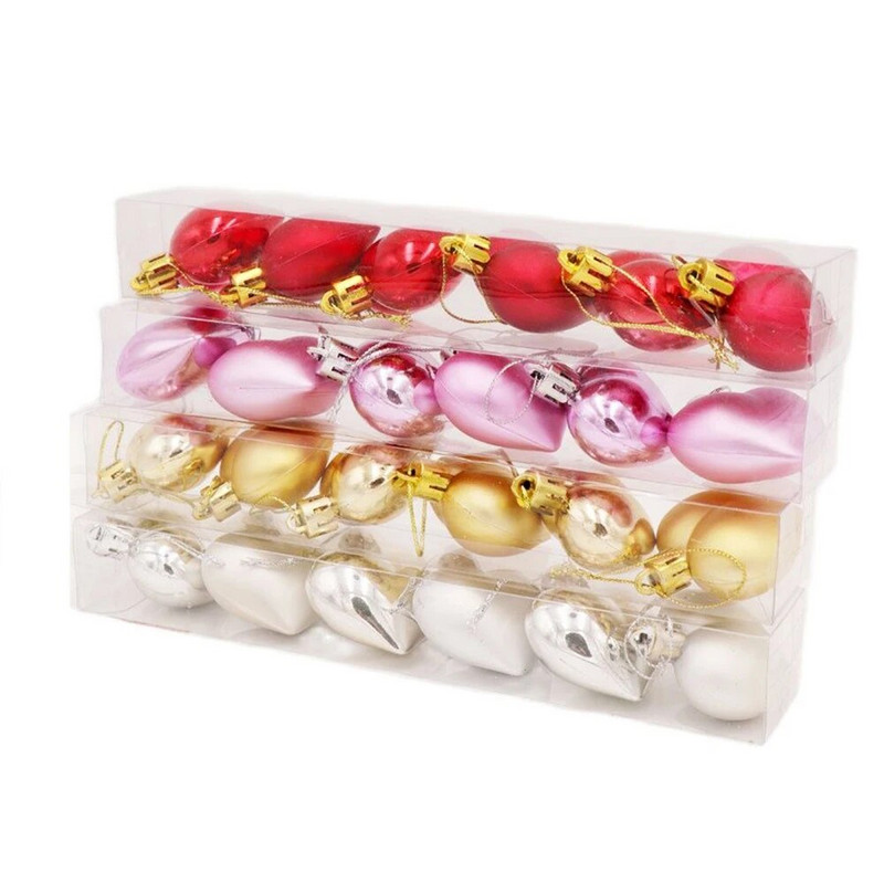 Božićne kuglice od 24 komada Božićni ukrasi za božićno drvce Božićni privjesci Ukrasi za svečanosti 2024. Božićni ukrasi za dom