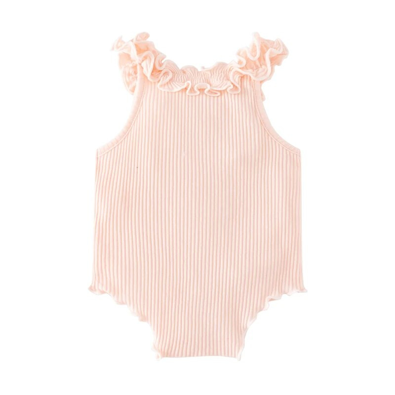 Ruffels Lace Νεογέννητα Βρεφικά Φορμάκια Βαμβακερά Αμάνικα Καλοκαιρινή Πριγκίπισσα Κορίτσια Φορμάκια Ρούχα