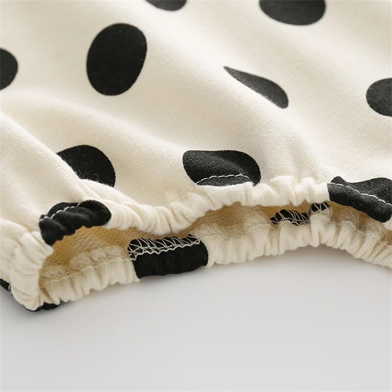 Točkasti proljetni jesenski bodi za novorođenčad s dugim rukavima Princess kombinezon za dojenčad + šeširi