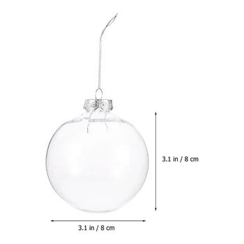 10 τμχ Clear Christmas Ball Στολίδι Χριστουγεννιάτικο Δέντρο Μπάλα Φεστιβάλ Κρεμαστή μπάλα Χριστουγεννιάτικα Διακοσμητικά για Χριστουγεννιάτικα στολίδια στο σπίτι