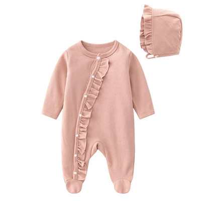 Princess Odjeća za novorođene djevojčice S volanima Hlače za djevojčice Pamučni kombinezon Komplet odjeće Kombinezoni i šeširi