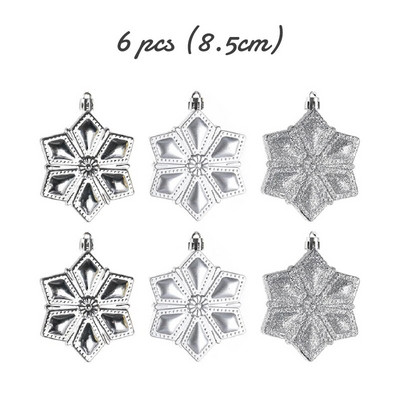 3cm 36/6τμχ Χριστουγεννιάτικη Μπάλα Διακόσμηση Χριστουγεννιάτικο Δέντρο Στολίδια Κρεμαστό Κρεμαστό Μπάλα Χιονονιφάδα Σπίτι Πάρτι Πρωτοχρονιάτικο Δώρο Navidad