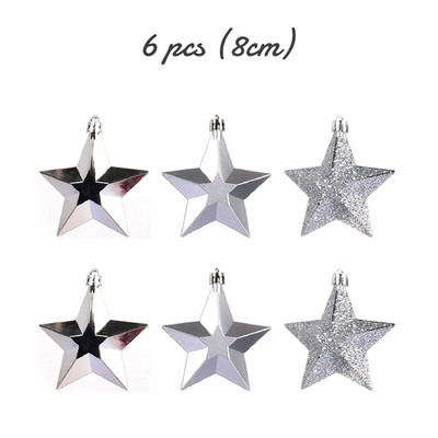 3cm 36/6τμχ Χριστουγεννιάτικη Μπάλα Διακόσμηση Χριστουγεννιάτικο Δέντρο Στολίδια Κρεμαστό Κρεμαστό Μπάλα Χιονονιφάδα Σπίτι Πάρτι Πρωτοχρονιάτικο Δώρο Navidad