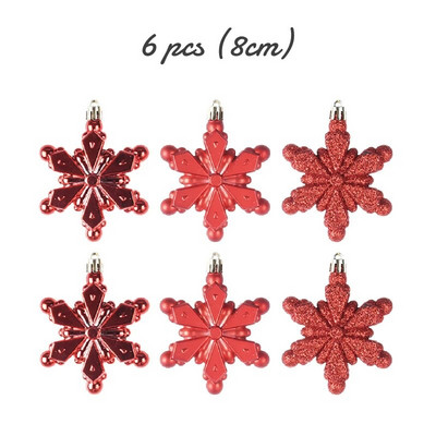 3cm 36/6τμχ Χριστουγεννιάτικη Μπάλα Διακόσμηση Χριστουγεννιάτικο Δέντρο Στολίδια Κρεμαστό Κρεμαστό Μπάλα Χιονονιφάδα Σπίτι Πάρτι Πρωτοχρονιάτικο Δώρο Navidad