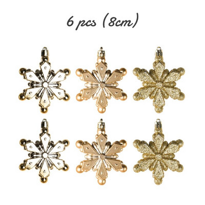 3cm 36/6τμχ Χριστουγεννιάτικη Μπάλα Διακόσμηση Χριστουγεννιάτικο Δέντρο Στολίδια Κρεμαστό Κρεμαστό Μπάλα Χιονονιφάδα Σπίτι Πάρτι Πρωτοχρονιάτικο Δώρο Navidad