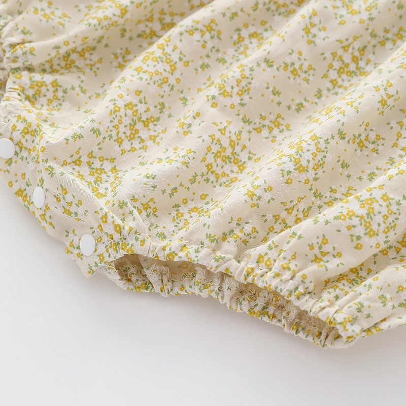 Καλοκαιρινό κοντομάνικο κορμάκι για νεογέννητο κοριτσάκι Rural Floral Princess Βρεφική φόρμα για κορίτσια