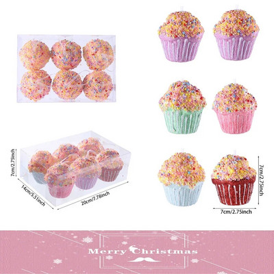 1 kutija Božićna kuglica Ukras Balice Sladoled Oblici slatkiša Božićno drvce Viseći privjesci Kućna zabava Navidad Božićni dekor 2024.