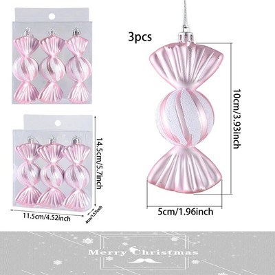 1 kutija Božićna kuglica Ukras Balice Sladoled Oblici slatkiša Božićno drvce Viseći privjesci Kućna zabava Navidad Božićni dekor 2024.
