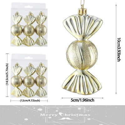 1 kutija Božićna kuglica Ukras Balice Sladoled Oblici slatkiša Božićno drvce Viseći privjesci Kućna zabava Navidad Božićni dekor 2024.