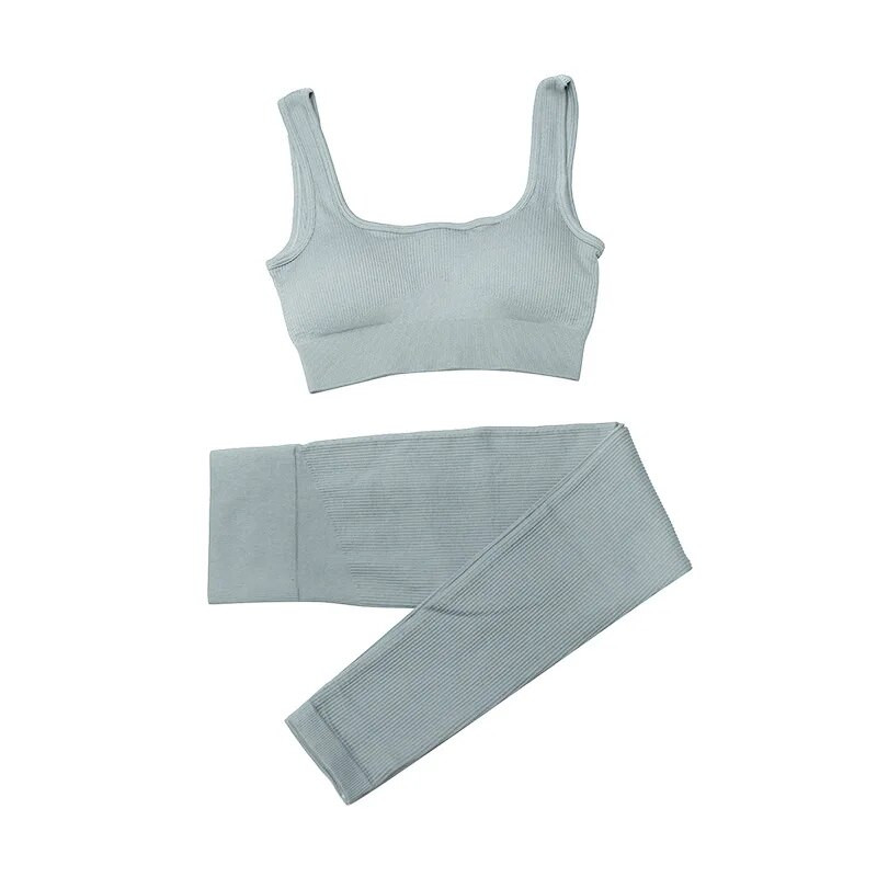 Bešavni sportski set Ženske kratke tajice Hlače za jogu Komplet grudnjaka za jogu Sportsko odijelo Odjeća za vježbanje Odijelo za jogu u teretani 2KM