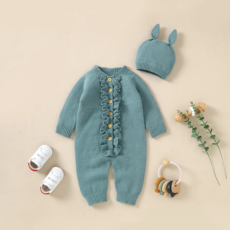 Dječja odjeća Komplet dugih rukava za dječake Zimski kombinezoni za djevojčice za novorođenčad od 0 do 3 6 12 18 mjeseci Gornja odjeća za majke i djecu Hlače