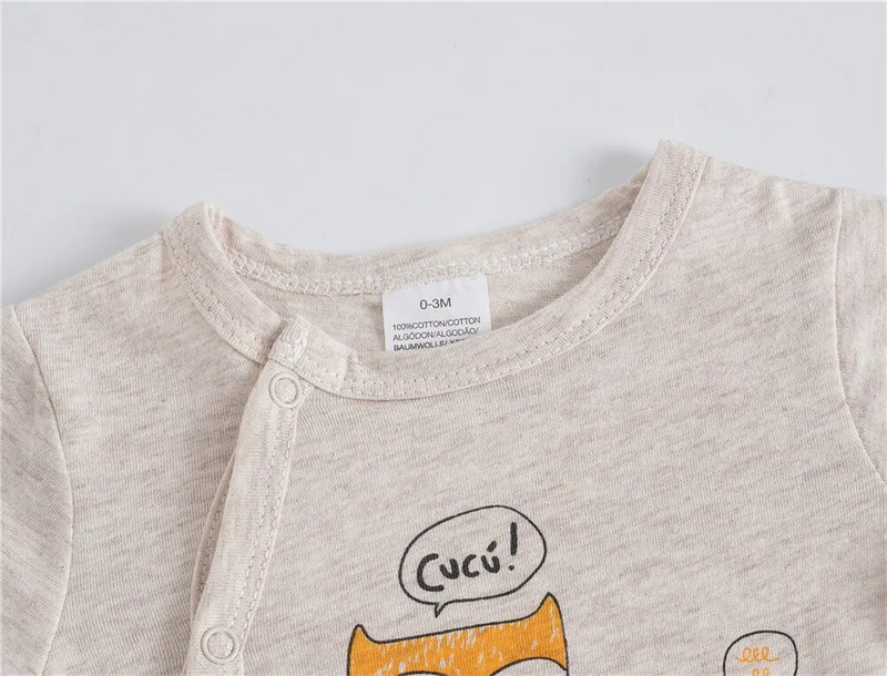 Zīdaiņu zīdaiņu rombiņas ar 100% kokvilnas drēbēm Jaundzimušajiem 0–12 mēnešiem Kombinezoni, mazuļu tērpi