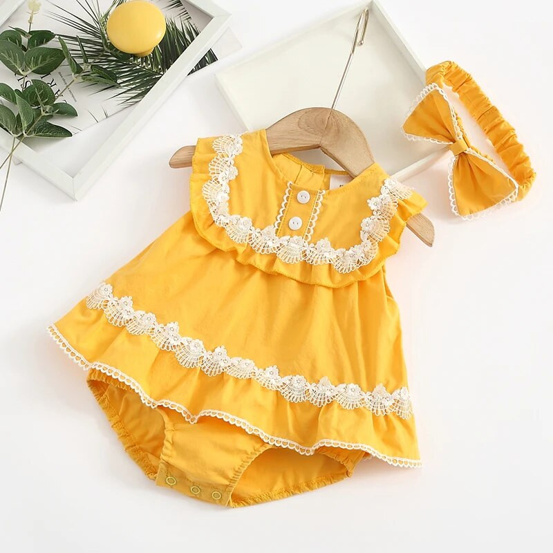 Ljetni bodiji za novorođenčad, čipkaste bombone boje, kombinezoni princeze, odjeća za dojenčad