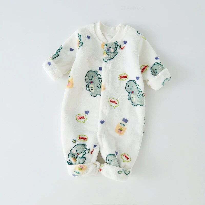Jesensko plišano odijelo za bebe, kućno odijelo Bodi s crtanim medvjedom, dinosaurom, dječakom, djevojčicom, kombinezon za penjanje, novorođenčad, tkanina za spavanje