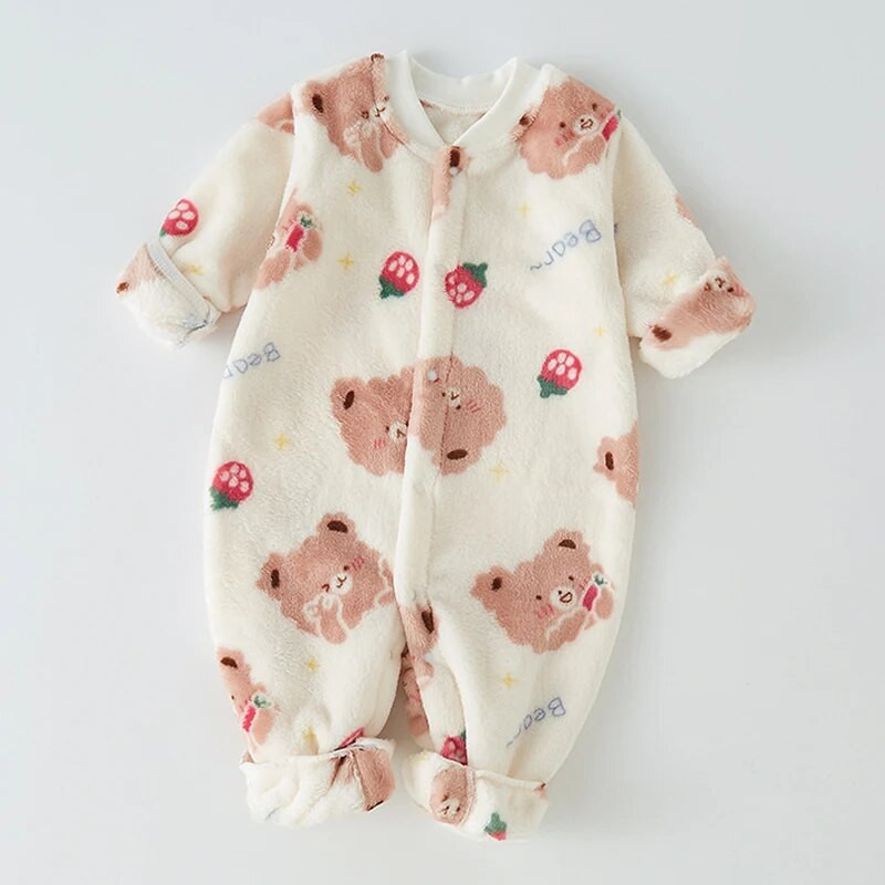 Jesensko plišano odijelo za bebe, kućno odijelo Bodi s crtanim medvjedom, dinosaurom, dječakom, djevojčicom, kombinezon za penjanje, novorođenčad, tkanina za spavanje