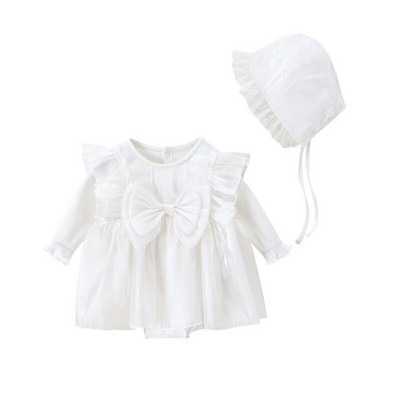 Haljine za djevojčice princeza s velikom mašnom Proljeće Jesen Čipkana haljina za krštenje Haljina za krštenje Odjeća za djevojčice