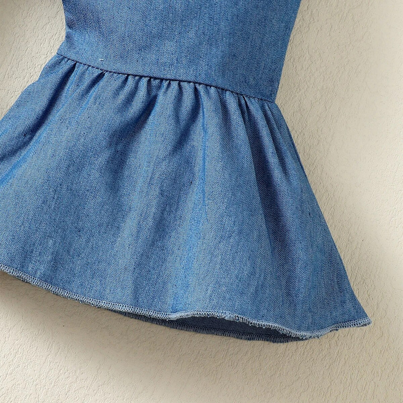 Komplet odjeće za novorođenče za djevojčice, jednobojna patchwork majica s dugim rukavima, jednobojna odjeća s lepršavim hlačama Odjeća za malu djecu za djevojčice