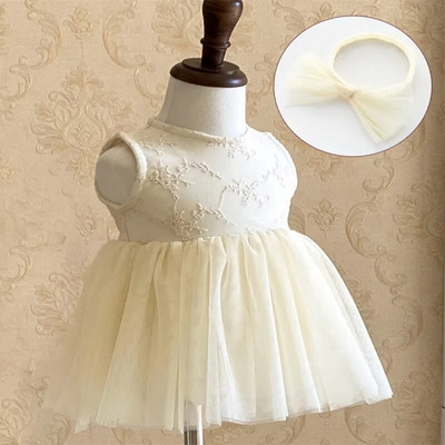 Καλοκαιρινό νεογέννητο κοριτσάκι Δαντελένιο φόρεμα παλάτι Βαπτιστικό πάρτι νυφικά Πριγκίπισσα κορίτσια ρούχα με κορδέλες