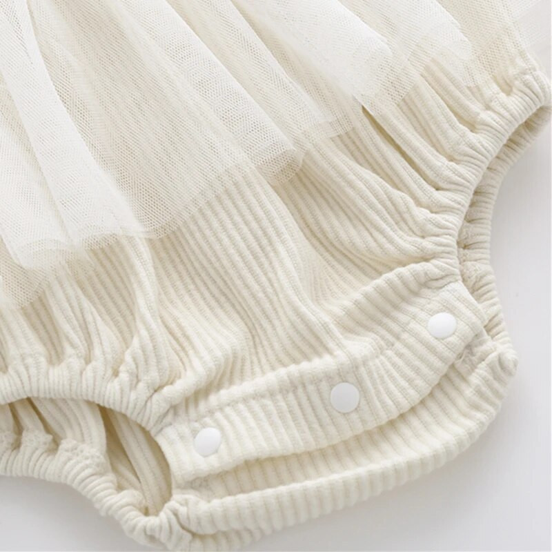 Mežģīņu jaundzimušo meitenes drēbes Princeses kombinezons ar garām piedurknēm vasaras zīdaiņu meiteņu bodijs + galvas saite