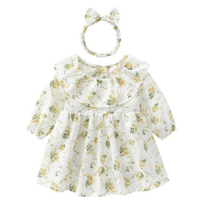 Dječja haljina s cvjetnim uzorkom, dugih rukava, proljeće, ljeto, princeze, haljine za djevojčice, rođendanska zabava