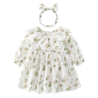 Dječja haljina s cvjetnim uzorkom, dugih rukava, proljeće, ljeto, princeze, haljine za djevojčice, rođendanska zabava