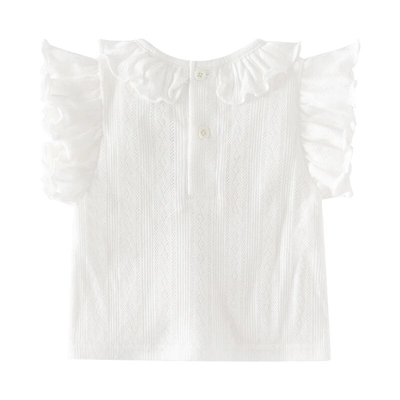 Ziedu vasaras jaundzimušo mazuļu meiteņu apģērbu komplekts RUFFEL Topi + Bib Kombinezoni Tērpi Pirncess Meiteņu Bodiji Apģērbi