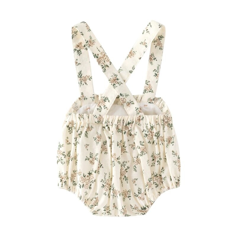 Ziedu vasaras jaundzimušo mazuļu meiteņu apģērbu komplekts RUFFEL Topi + Bib Kombinezoni Tērpi Pirncess Meiteņu Bodiji Apģērbi