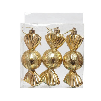 3 buc/cutie ornament de minge de Crăciun Balice înghețată forme bomboane brad de Crăciun pandantive suspendate acasă petrecere decor de Crăciun