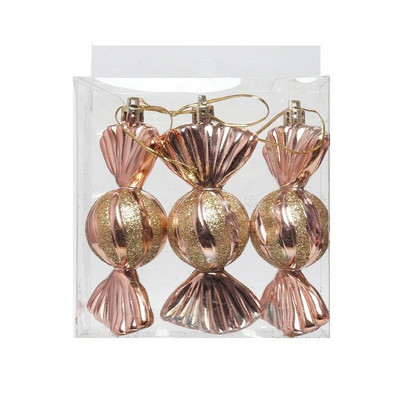 3 buc/cutie ornament de minge de Crăciun Balice înghețată forme bomboane brad de Crăciun pandantive suspendate acasă petrecere decor de Crăciun