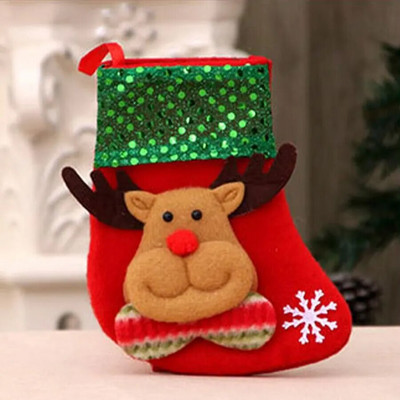 Καλά Χριστουγεννιάτικες κάλτσες Διακοσμητικά χριστουγεννιάτικου δέντρου Τσάντα χριστουγεννιάτικου δώρου Χαριτωμένα υφάσματα με πολλά στυλ για να διαλέξετε