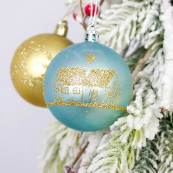 44 τμχ Χριστουγεννιάτικη μπάλα ζωγραφισμένη σε σχήμα 3-6cm ηλεκτρολυμένη μπάλα πλαστική χριστουγεννιάτικη διακόσμηση