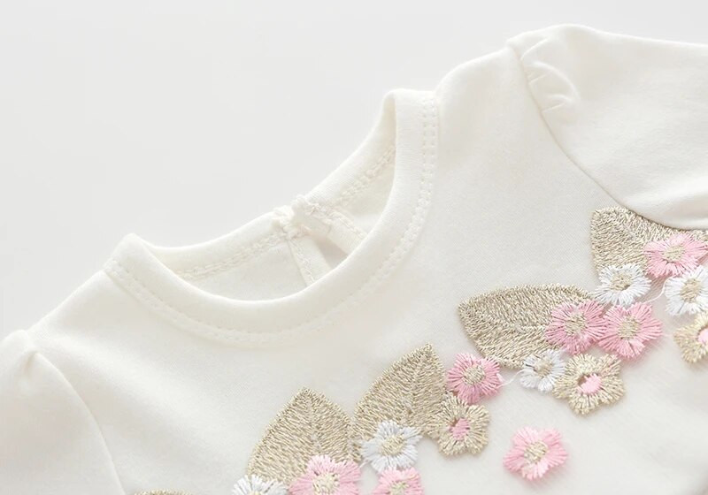 Γάζα δαντέλας Κέντημα Νεογέννητο Βρεφικό Φόρεμα Άνοιξη Φθινόπωρο Μακρυμάνικο Πάρτυ Πριγκίπισσα Κοριτσίστικα Φορέματα Ρούχα