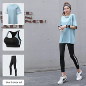 Σετ γιόγκα χωρίς ραφές Γυναικεία κοστούμια γυμναστικής Αθλητικά ρούχα για τρέξιμο γυμναστικής Αθλητικό σουτιέν Κοστούμι γιόγκα Παντελόνι γιόγκα κοντομάνικο