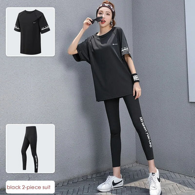 Σετ γιόγκα χωρίς ραφές Γυναικεία κοστούμια γυμναστικής Αθλητικά ρούχα για τρέξιμο γυμναστικής Αθλητικό σουτιέν Κοστούμι γιόγκα Παντελόνι γιόγκα κοντομάνικο