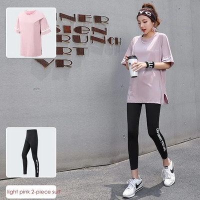 Σετ γιόγκα χωρίς ραφές Γυναικεία κοστούμια γυμναστικής Αθλητικά ρούχα για τρέξιμο γυμναστικής Αθλητικό σουτιέν Κοστούμι γιόγκα Παντελόνι γιόγκα κοντομάνικο