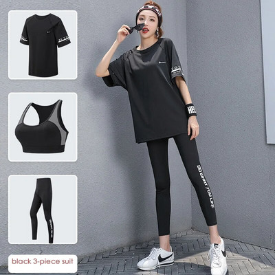 Σετ γιόγκα χωρίς ραφές Γυναικεία κοστούμια γυμναστικής Αθλητικά ρούχα για τρέξιμο γυμναστικής Αθλητικό σουτιέν Κοστούμι γιόγκα Παντελόνι γιόγκα κοντομάνικο