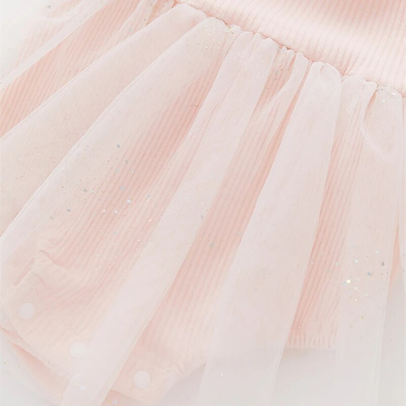 Summer Princess Baby Girl Mesh φόρεμα Βρεφικά κορίτσια Puff μανίκια πούλιες Φορέματα για πάρτι Ρούχα 0 έως 12 μηνών