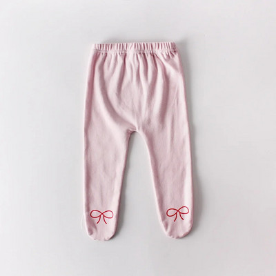 Bowknot/pele margintos pėdkelnės mergaičių antblauzdinės rudeninės 100% medvilnės vaikiškos pėdkelnės mergaitėms kojinės vaikiškos kelnės 0-2