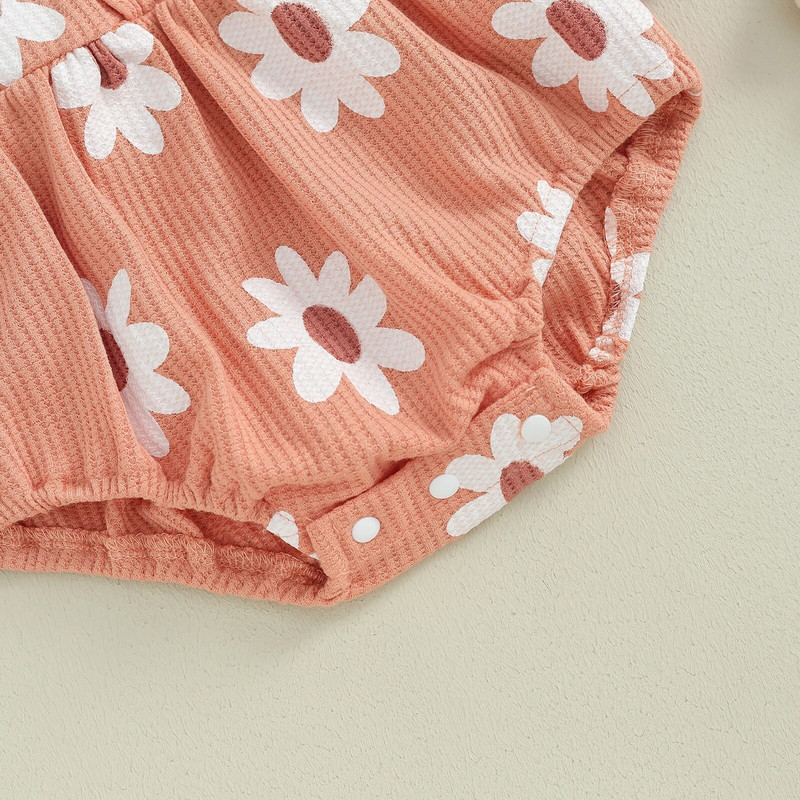 ma&baby 0-18M Novorođenčad, novorođenčad, djevojčica, mališa, kombinezon s cvjetnim uzorkom, dugih rukava, odjeća s trakom za glavu, jesensko-proljetna odjeća D05