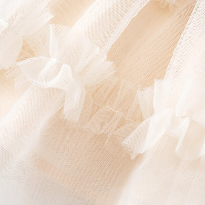 Βρεφικά Φορέματα Princess Χρώμα αντίθεσης Mesh Summer Girls Slip Dress Ball Gown Ρούχα