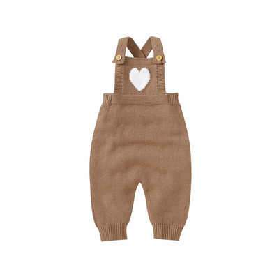 Ολόσωμη φόρμα για αγόρια και κορίτσια, αμάνικο μονόχρωμο, δημιουργικό σχέδιο, σε σχήμα καρδιάς για νεογέννητα 1-18 εκατ.