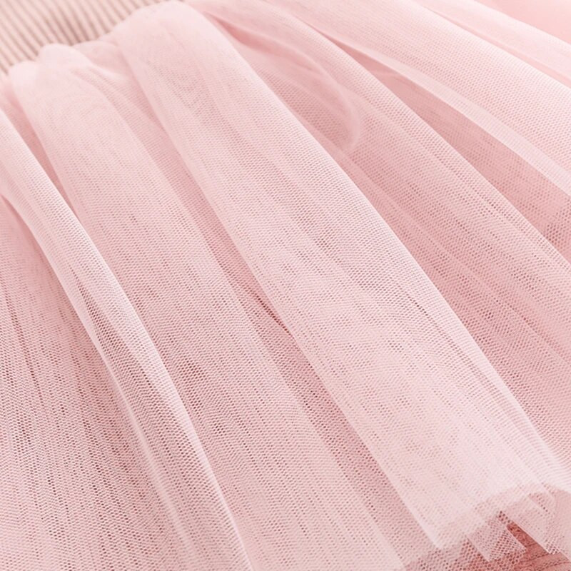 Βολάν Ανοιξιάτικο Φθινόπωρο Νεογέννητο Βρεφικό Φόρεμα για κορίτσια Μακρυμάνικο Πριγκίπισσα Τούλι Ολόσωμα Φορέματα Κοριτσίστικα