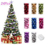 Χριστουγεννιάτικα στολίδια με μπάλα 24 τμχ 2`` Νέο Χριστουγεννιάτικο Δέντρο Χριστουγεννιάτικο Διακόσμηση Μπαλών Μπιχλιμπίδια Κρεμαστό στολίδι για πάρτι