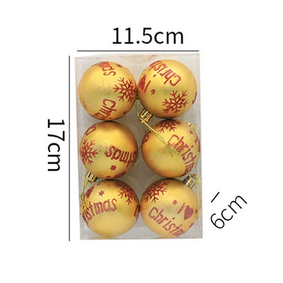 Ziemassvētku eglīšu rotājumi 6 gab