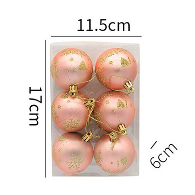 Ziemassvētku eglīšu rotājumi 6 gab